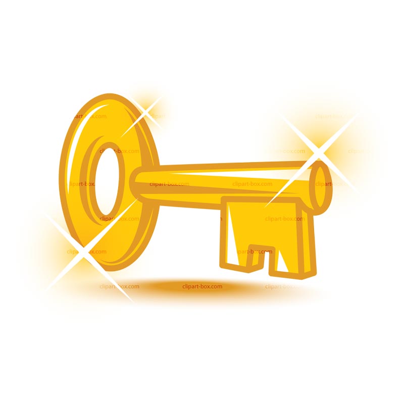 Golden key clipart
