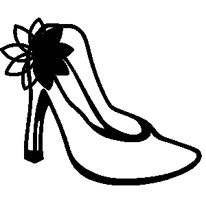 Black and white high heels clipart