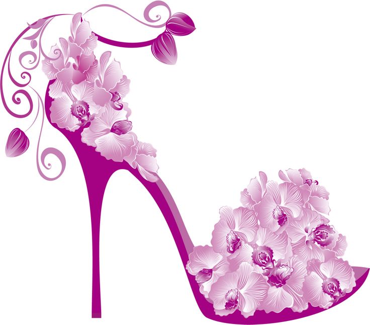 Floral High Heel Shoe Illustration - Bridal & Fashion Design Inspiration