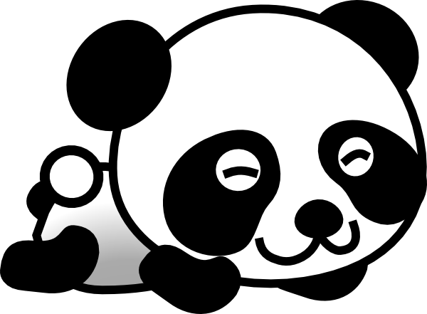 Panda head clipart free clipart image 3