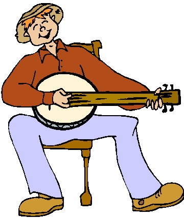 Banjo player clipart