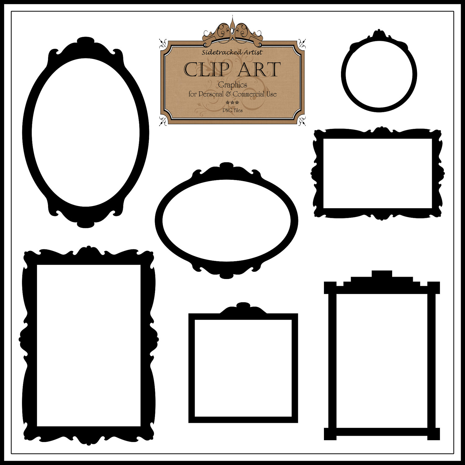 Clip frame. Retro frame. Picture in a frame Clipart. Frame Clipart.