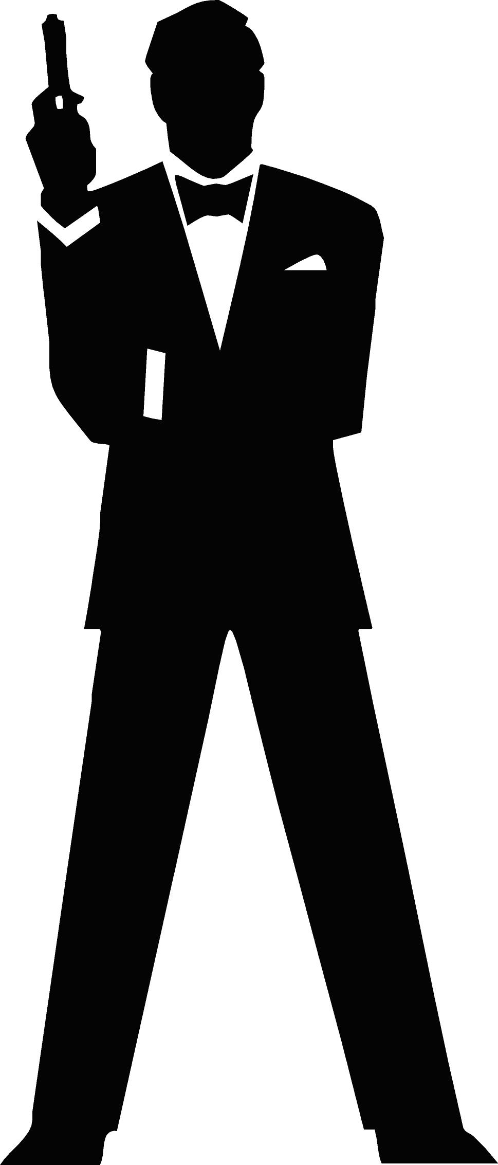 Secret agent silhouette clip art