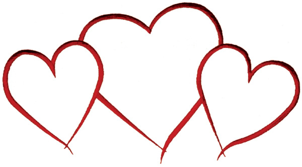 Linked Hearts Clipart