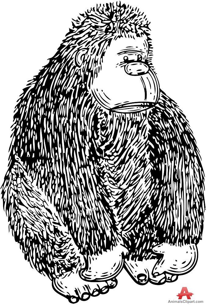 Free Sitting Gorilla Cliparts, Download Free Clip Art, Free Clip Art on ...