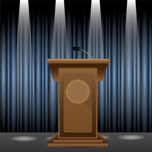 person on a podium clipart - Clip Art Library