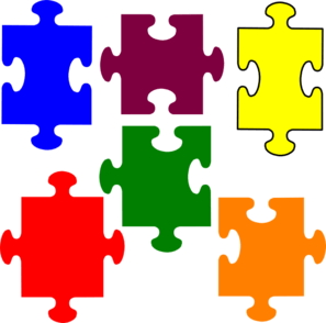 4 puzzle pieces clip art - Clip Art Library