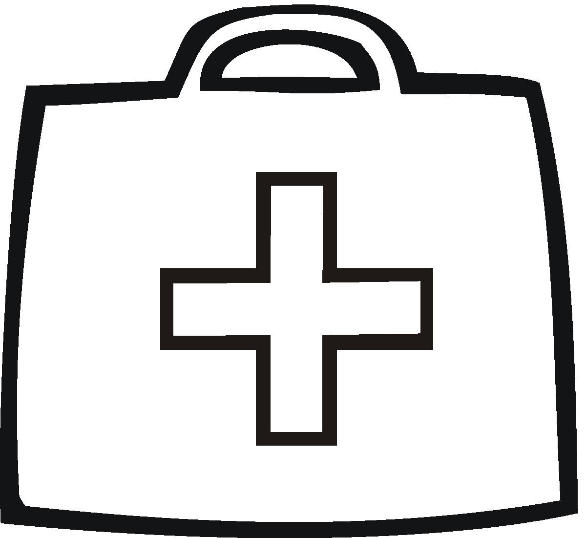 first aid clip art black and white