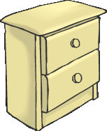 bedside table clipart