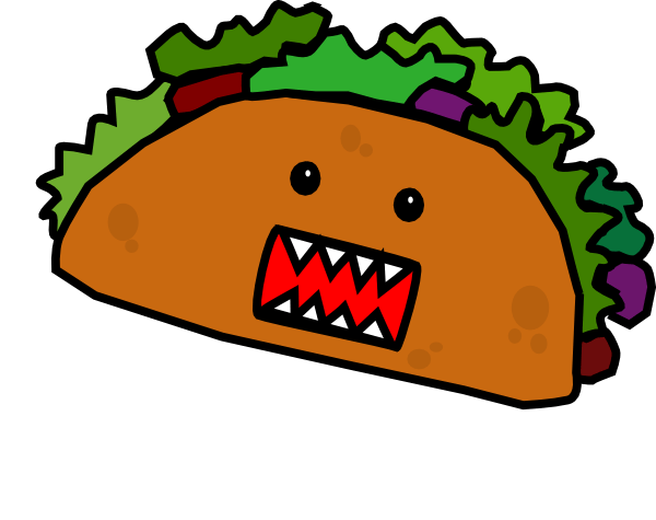 Angry Taco Cartoon - Fun Food Illustration for Websites & Social Media