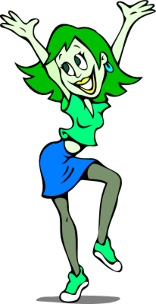Joyful Cartoon Dancer - Free Clipart for Creative Projects