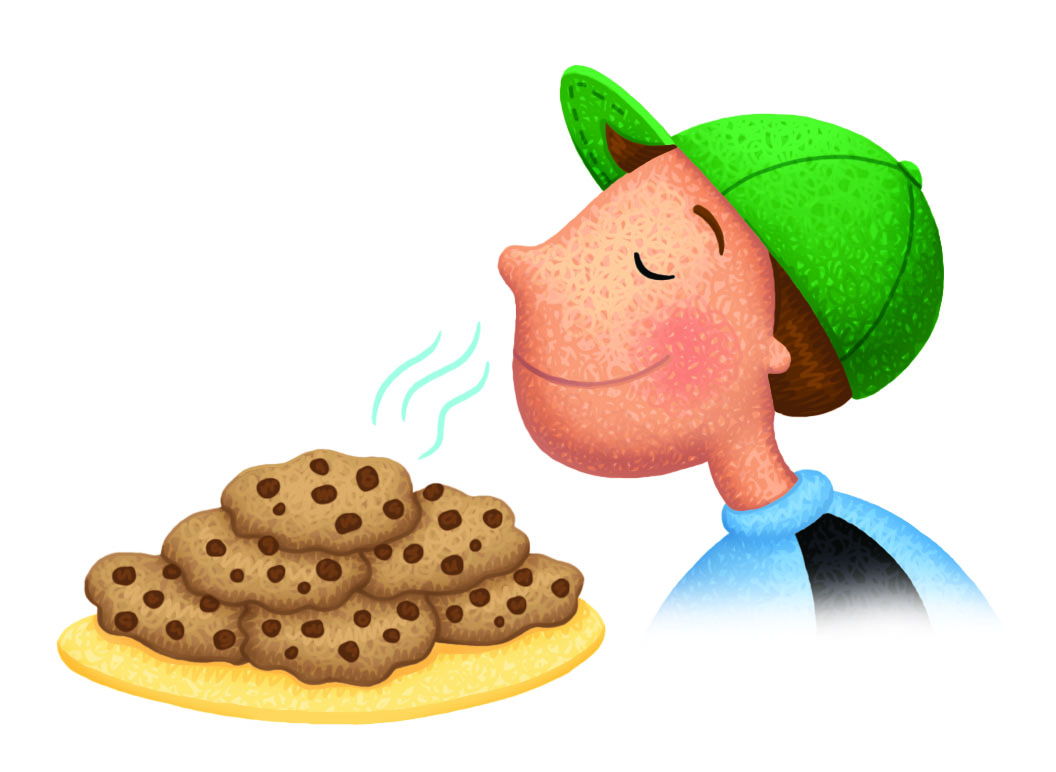 smelling food clipart