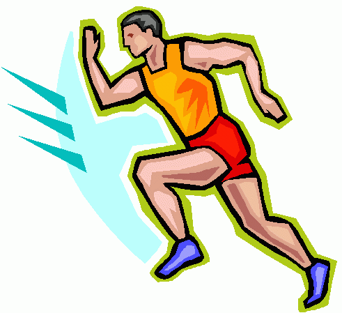 man running fast clipart