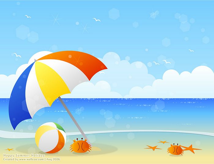 Beach Cliparts Cartoons | Colorful and Fun Designs for Your Beach ...