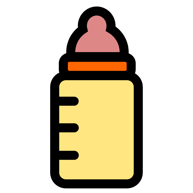 Baby Bottle Icon - Free Vector Illustration for Parenting & Infant Care Sites