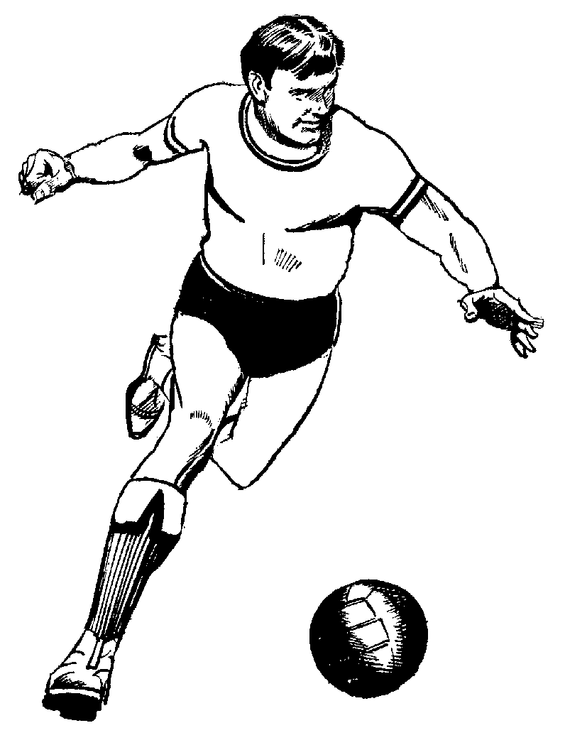 Vintage Soccer Player Illustration - Classic Football Art