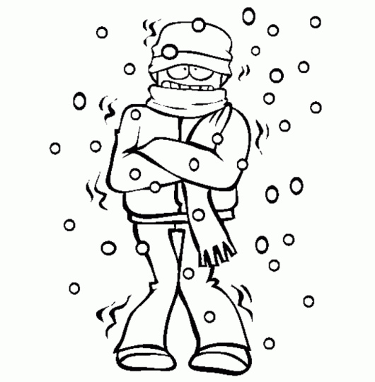 Cold clipart black and white 