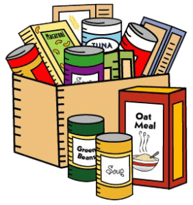 food drive donations here - Clip Art Library