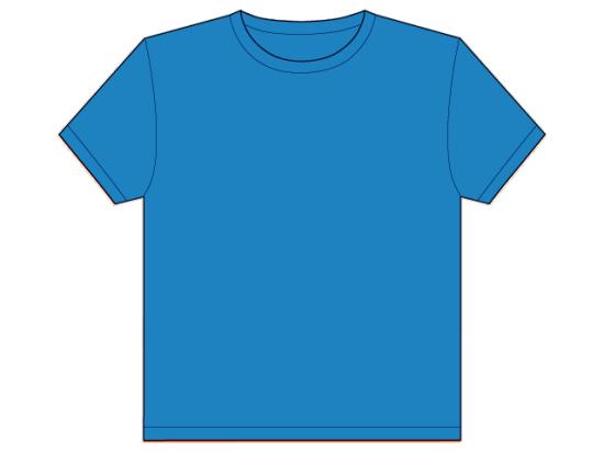 blank blue t shirt template - Clip Art Library