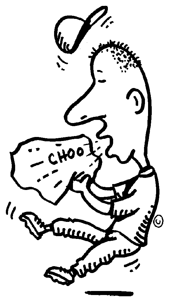 Funny Sneezing Cartoon Illustration - Free Clipart for Health & Humor Content