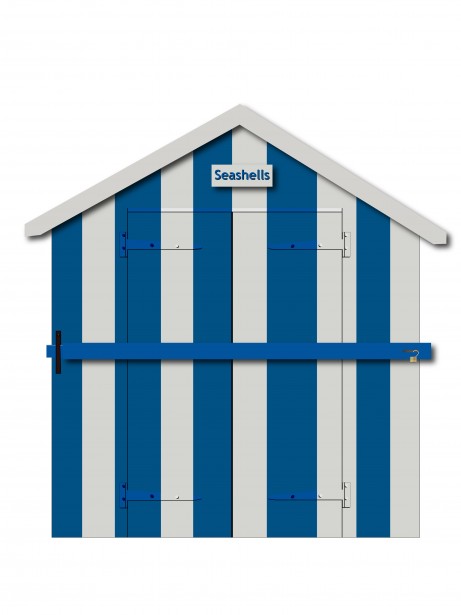 Seashells Beach Hut - Classic Coastal Design for Websites & Print