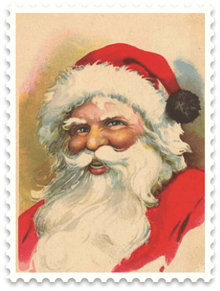 free santa postage stamp - Clip Art Library