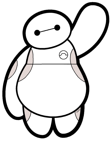 Baymax Waving - Official Big Hero 6 Character Illustration