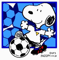 Snoopy Soccer - Classic Peanuts Cartoon Character in Action
