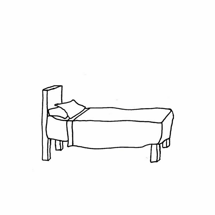 under the bed clipart black and white