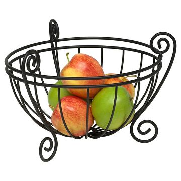 Elegant Wire Fruit Basket - Decorative Kitchen Counter Storage