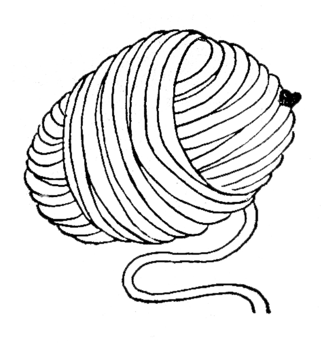 ball of yarn coloring page
