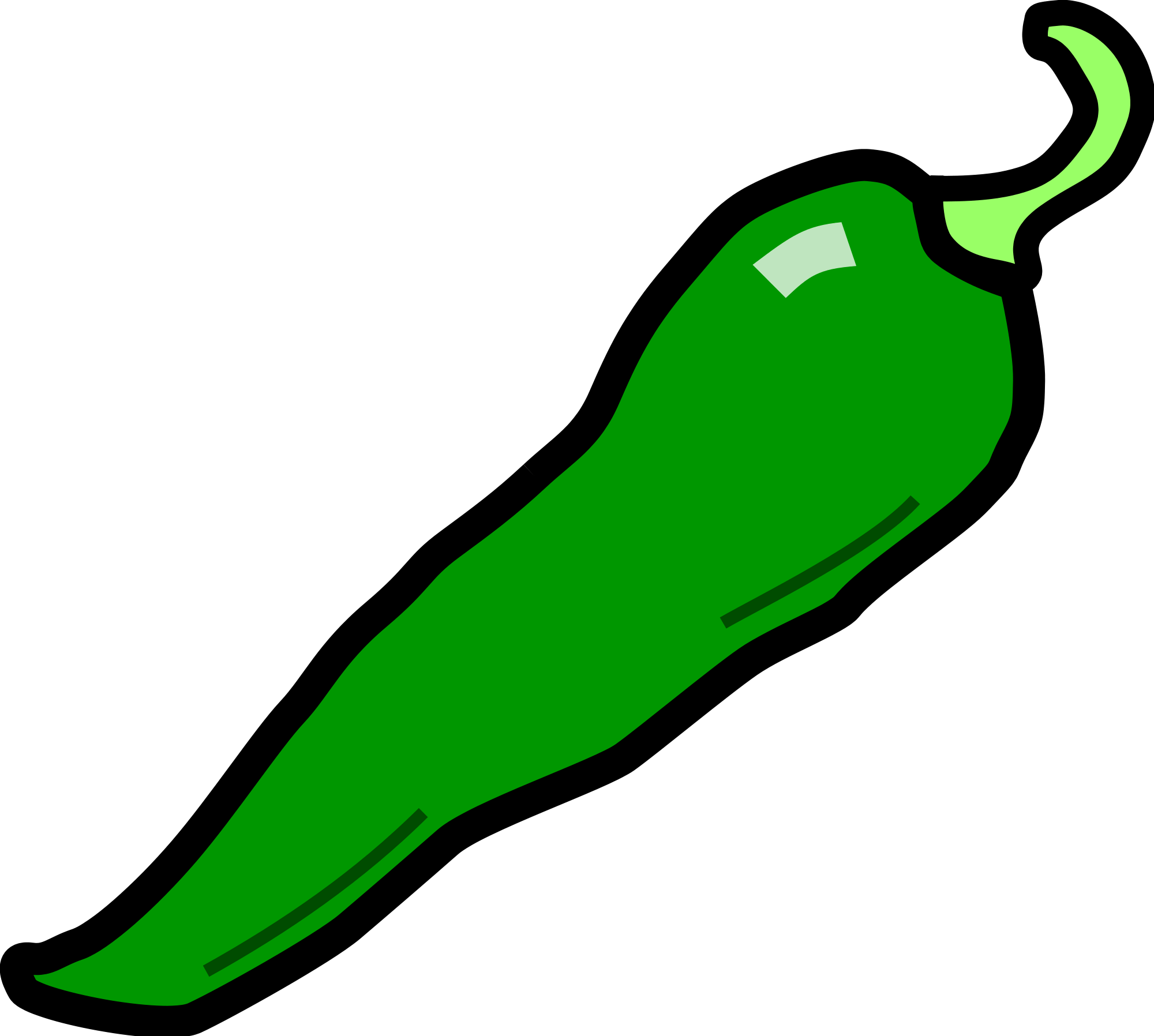green hot pepper clipart