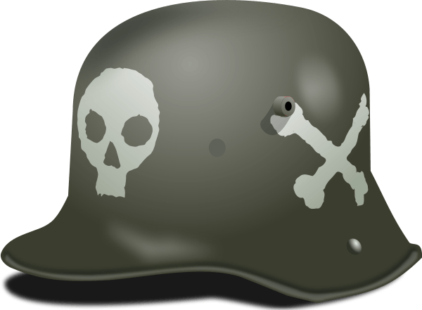 German Stormtrooper Helmet WW1 medium 600pixel clipart, vector