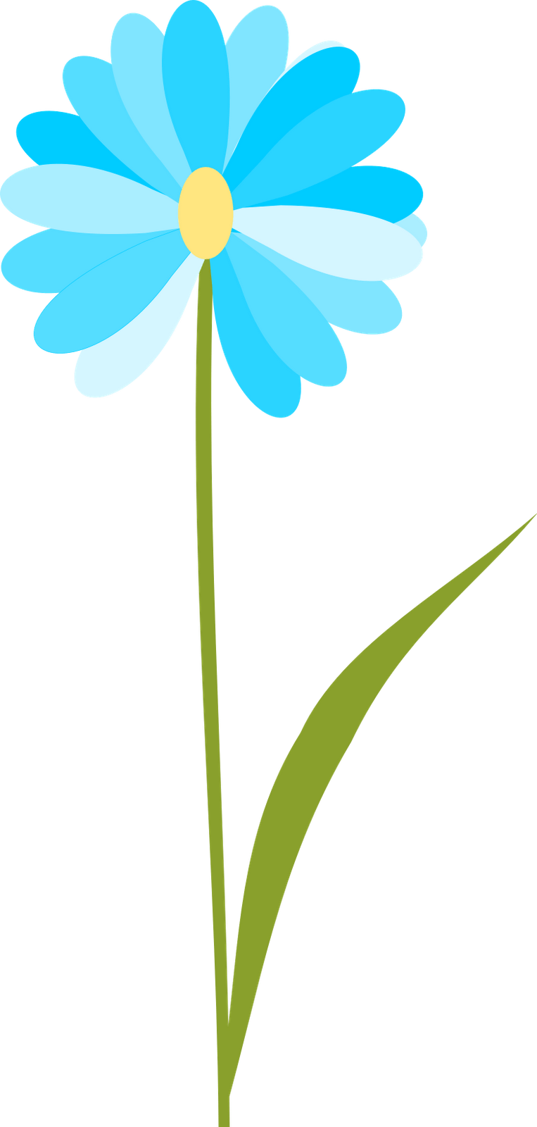 Blue Daisy Illustration - Free Clipart for Creative Projects