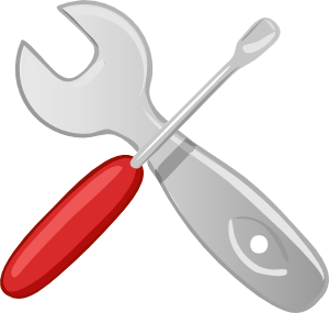 Tools Icon - Wrench and Screwdriver for Repair & Maintenance Services