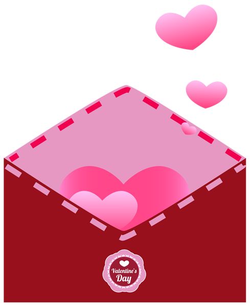 Valentine&Day Hearts Border Transparent PNG Clip Art Image