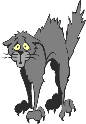 cartoon cat jumping scared - Clip Art Library