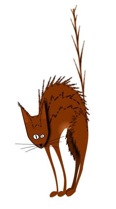 cat scared clipart - Clip Art Library