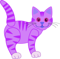 purple cat clip art