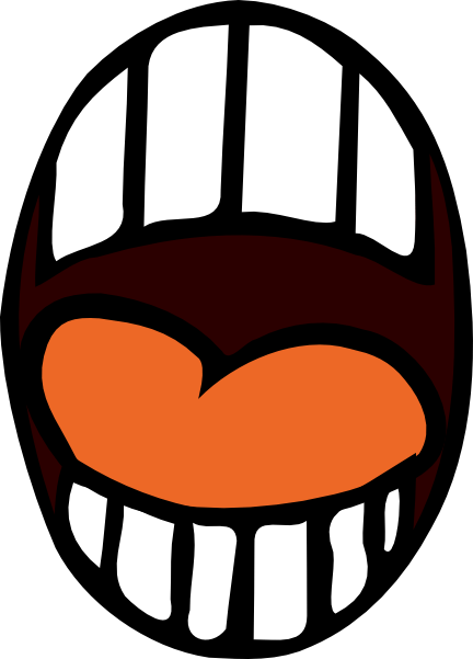 Cartoon Mouth Emoji - Expressive Vector Illustration for Digital Media