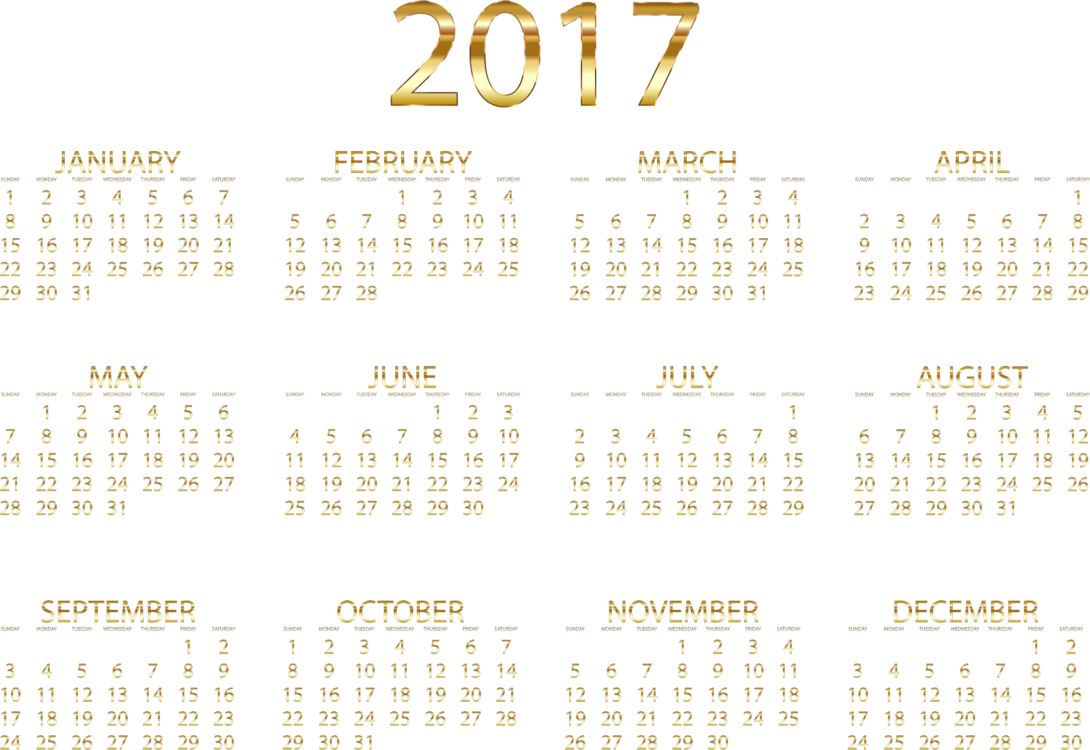 2017 Calendar PNG (1) 