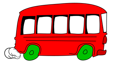 Red Cartoon School Bus Illustration - Free Clip Art for Education & Kids