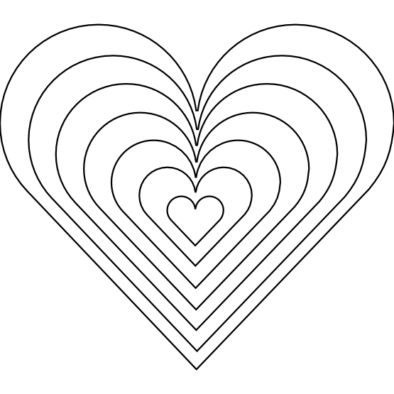 zebra heart plain black white line art tattoo  - Clipart library 