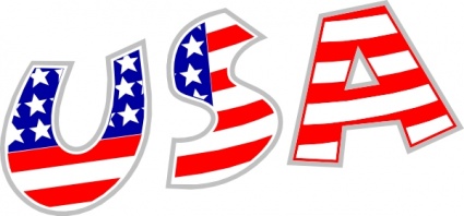 USA Flag Typography Design | Patriotic Graphic for Celebrations & Events
