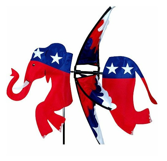 Republican Elephant Wind Spinner - Patriotic Garden Decor for Political Enthusiasts