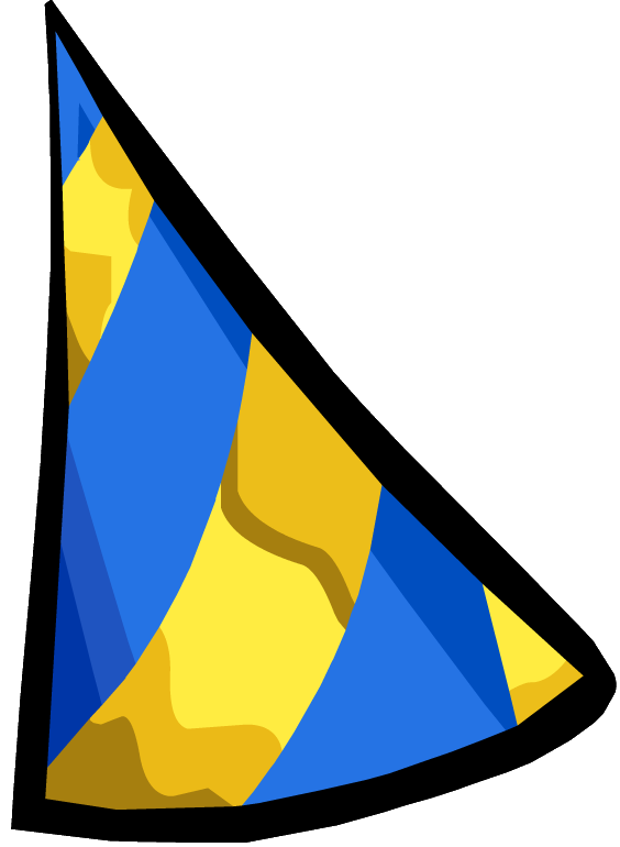 blue and yellow party hat - Clip Art Library