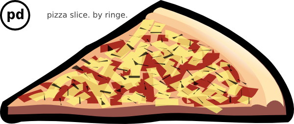 Classic Pizza Slice Illustration - Free Clipart for Food Websites