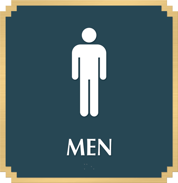 Logo of the male head. Linear icon of the man. Vector flat illustration.  Sign for men's institutions. Abstract image. The classic image. Plate for a male  toilet. Apollo. 5546219 Vector Art at