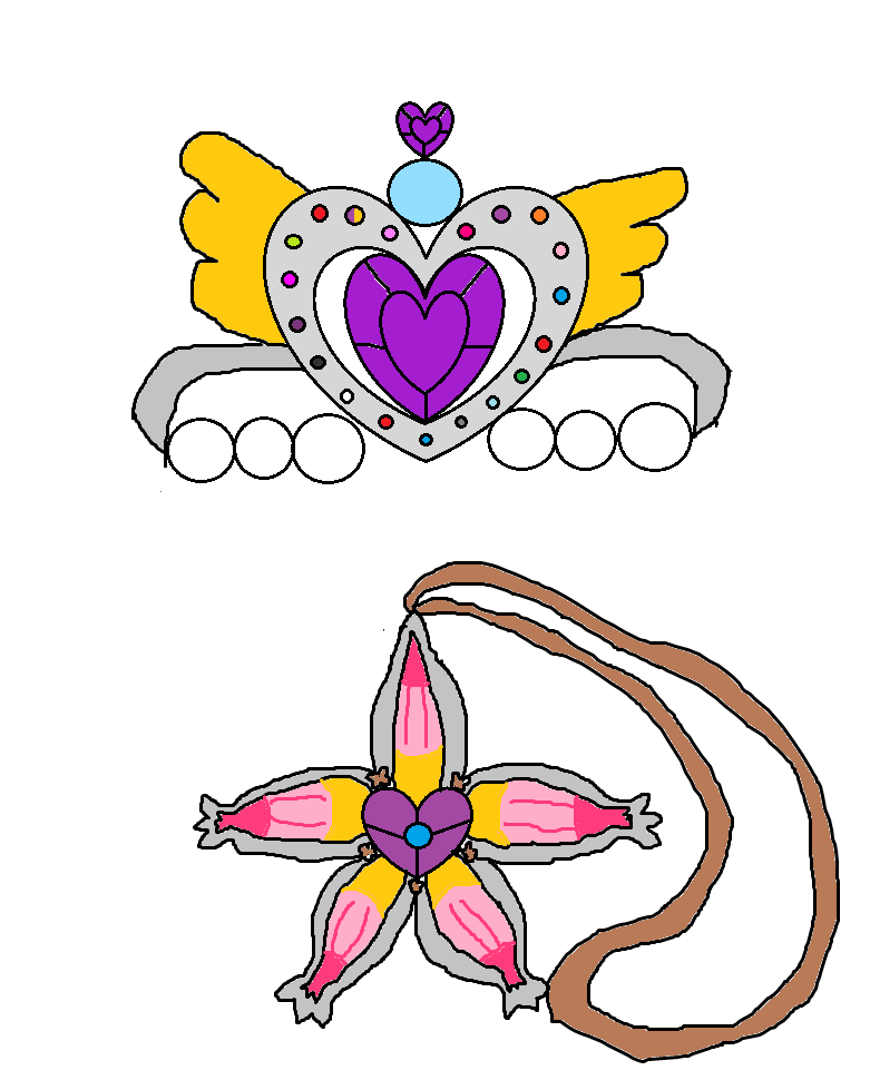 Magical Heart Tiara and Pendant Set - Fantasy Jewelry Design