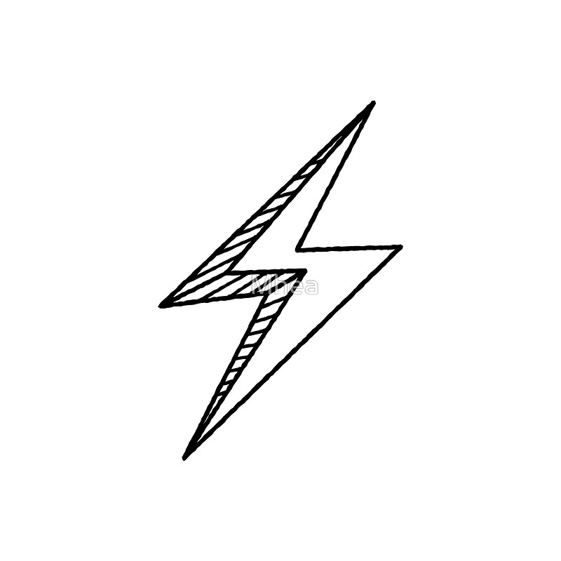 Hand drawn lightning bolt Throw Pillows by Mhea | Redbubble